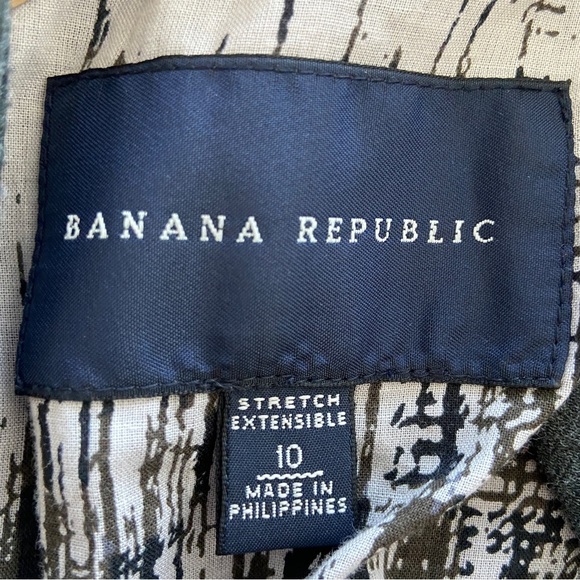 BANANA REPUBLIC GREY STRETCH CLASSIC RAYON BLEND SINGLE BREASTED BLAZER, 10 - Picture 14 of 15